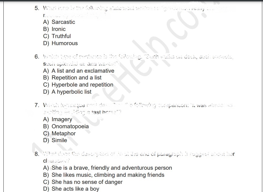 GL English Paper B - Best 11 Plus Online Practice Exams|11+|Free Tests ...